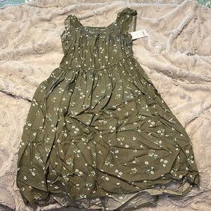 Green floral dress